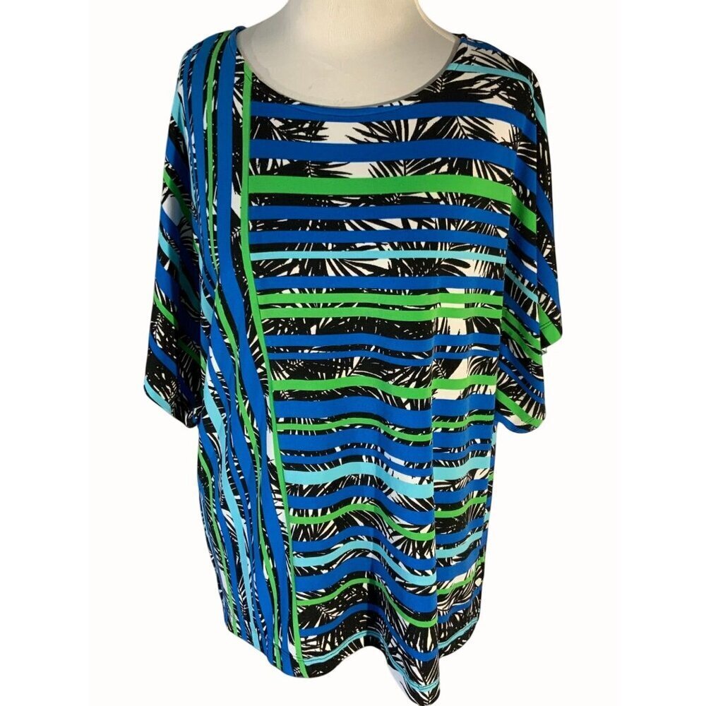 Ruby Rd Womens Multicolor Stretch Striped Lightwe… - image 1